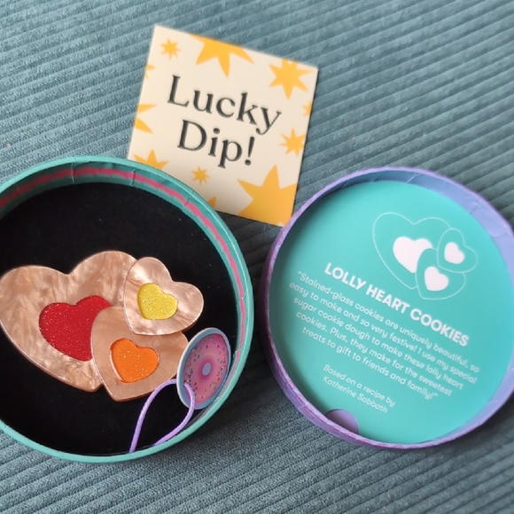Erstwilder Jewelry - Erstwilder x Katherine Sabbath Lolly Heart Cookies Brooch